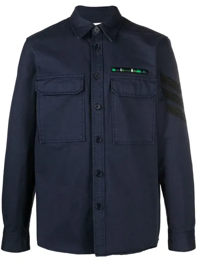 Zadig & Voltaire Serge Arrow Cotton Shirt In Blue