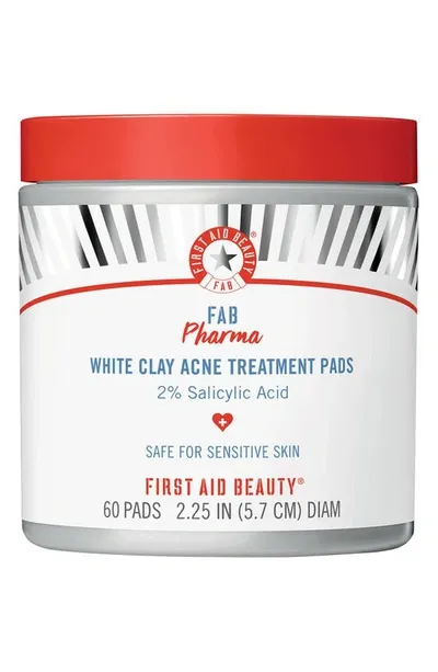 First Aid Beauty Fab Pharma White Clay Acne Treatment Pads 2 Salicylic Acid (60 Count)