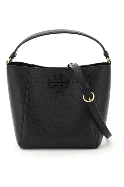 Tory Burch Mcgrow Small Bucket Bag In Black