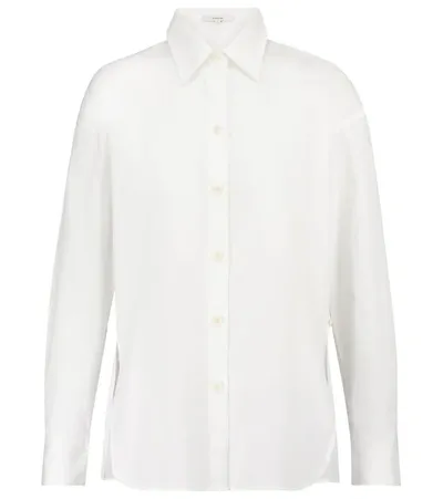 Vince Convertible Cotton Poplin Shirt In Beige