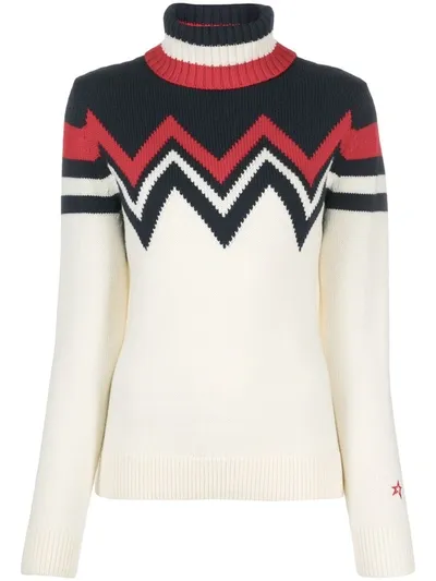 Perfect Moment Alpine Roll Neck Jumper In White