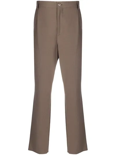 Nanushka Straight-leg Tailored Trousers In Brown