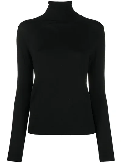 Aspesi Fitted Turtleneck Jumper In Black