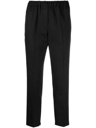 Christian Wijnants Elasticated-waist Cropped Trousers In Black