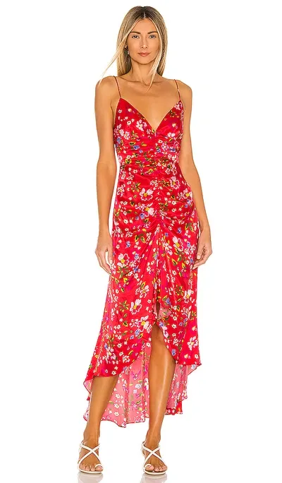 Sau Lee Sofia Dress In Red Floral