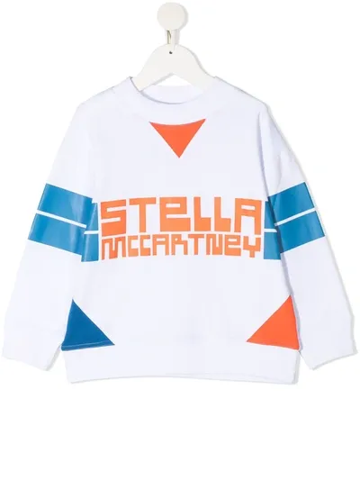 Stella Mccartney Kids' Oversized Fleece Sport Sweatshirt In White