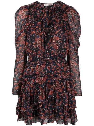 Ulla Johnson Floral Print Mini Dress In Blue