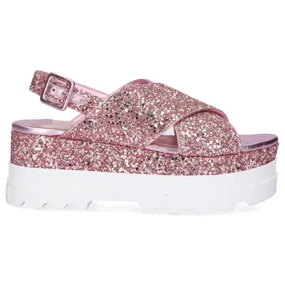 Miu Miu Platform Sandals In Pink