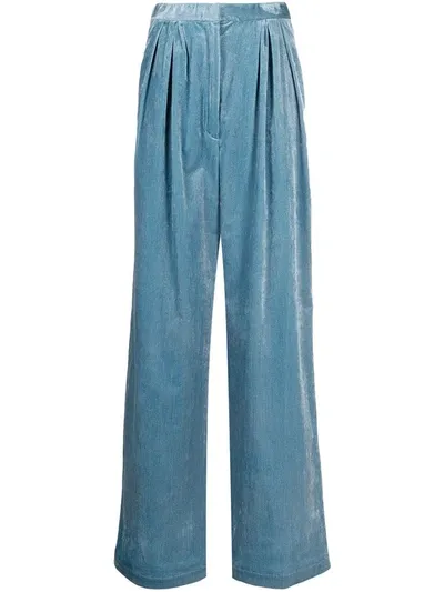 Christian Wijnants Wide Leg Trousers In Blue