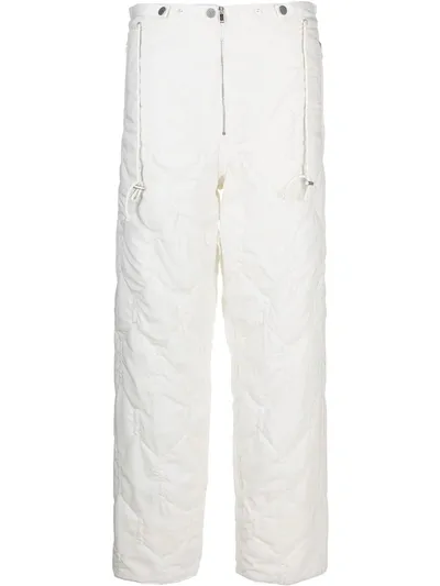 Christian Wijnants Pavani Quilted Straight-leg Trousers In White