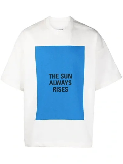 Jil Sander The Sun Always Rises T-shirt In White