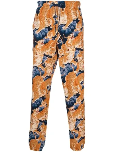 Clot Tiger Clouds Joggers In Orange