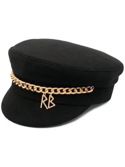 Ruslan Baginskiy Chain-detail Baker Boy Hat In Black