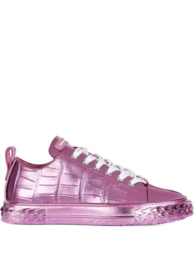 Giuseppe Zanotti Blabber Metallic Sneakers In Purple