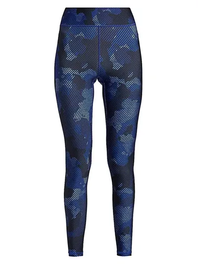 Terez Tall Band Camo Print Leggings In Navy Camo