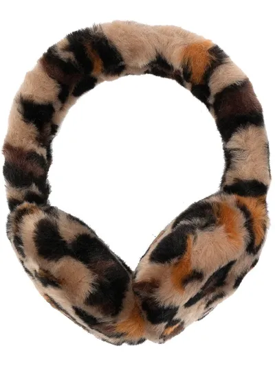 Ugg Leopard-print Earmuffs In Brown