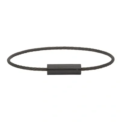 Le Gramme Black Brushed Ceramic 'le 5 Grammes' Cable Bracelet