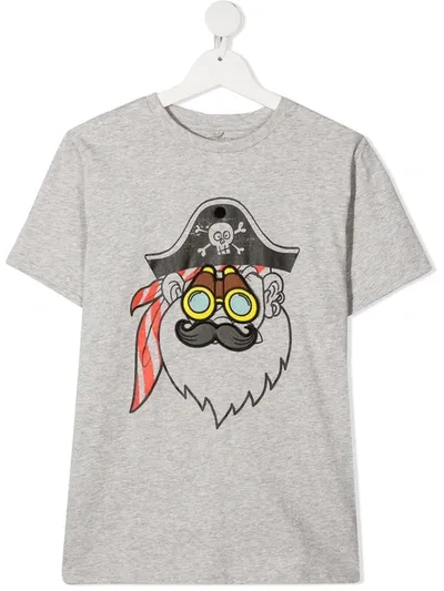 Stella Mccartney Teen Pirate-print T-shirt In Grey