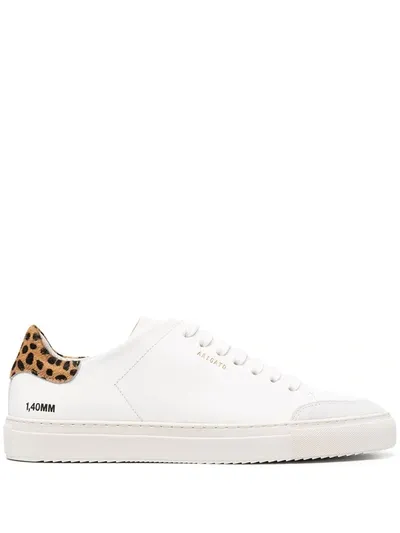 Axel Arigato Leopard Counter Sneakers In White