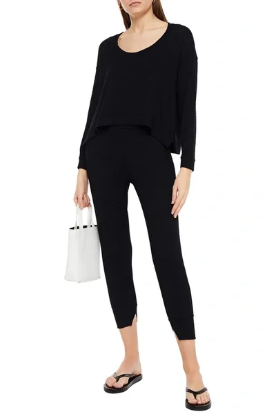 Enza Costa Bouclé-knit Sweater In Black