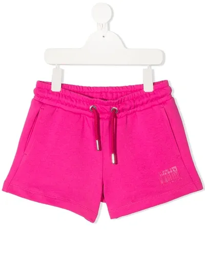 Diesel Kids' Logo-print Track Shorts In Pink