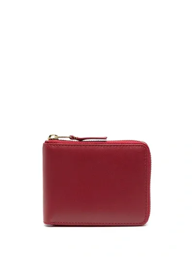 Comme Des Garçons All-around Zip Wallet In Red