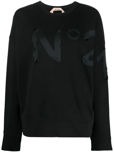 N°21 Logo Print Sweatshirt In Black