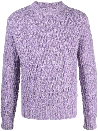 Marni Chunky Knitted Jumper In Purple