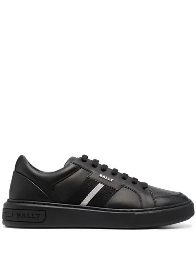 Bally Moony Logo-embellished Low-top Sneakers In Black