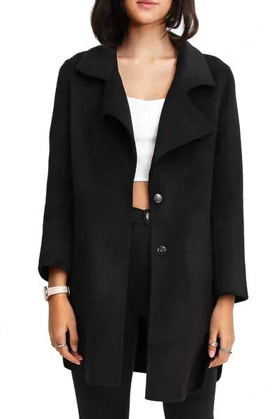 Belle & Bloom Ex-boyfriend Wool Blend Oversized Jacket In Black