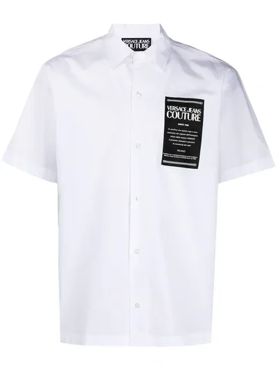 Versace Jeans Couture Logo-patch Short-sleeve Shirt In White