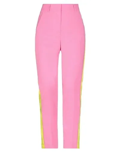 Msgm Crepe Slim-leg Pants In Pink