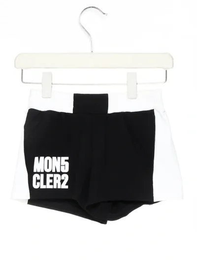 Moncler Kids' Elasticated Boxing Shorts In Black