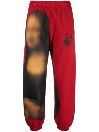 Off-white Blurred Mona Lisa Track Pants In Red