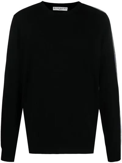 Givenchy Logo Band Wool Pullover In Black