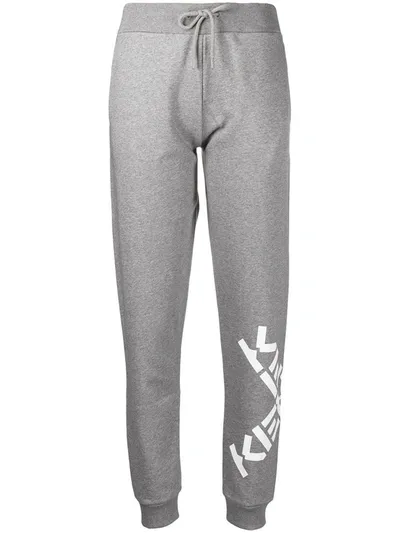 Kenzo Logo-print Track Pants In Grey