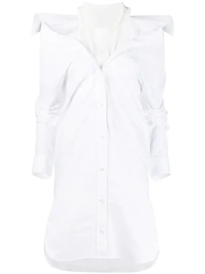 Alexander Wang Layered Shirt Dress In White