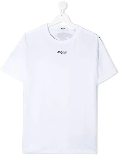 Msgm Teen Logo-print T-shirt In White