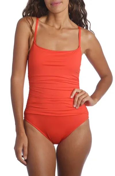 La Blanca Island Goddess One-piece Swimsuit In Guava