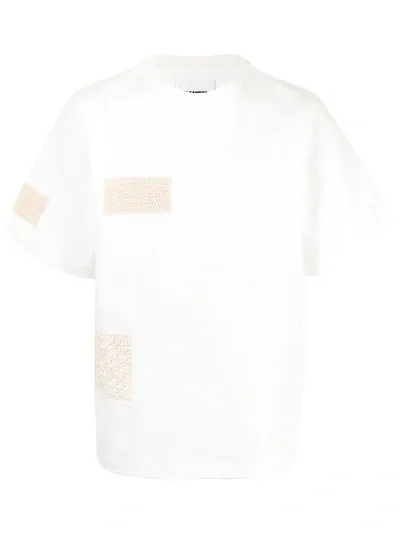 Jil Sander Crochet-panel T-shirt In White