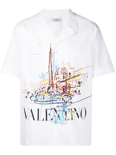 Valentino Graphic-print Shirt In White