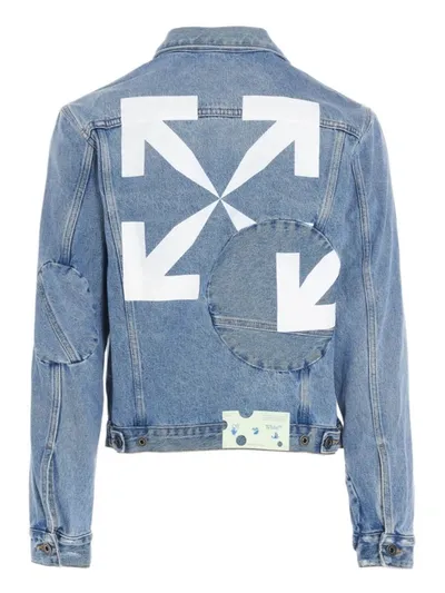 Off-white &trade; Denim Arrows Twist Jacket In Синий,белый