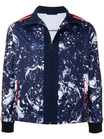 Ports V Printed Zip-up Track Jacket In Blue