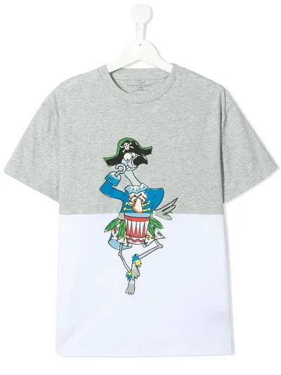 Stella Mccartney Teen Flamingo Pirate Print T-shirt In Grey