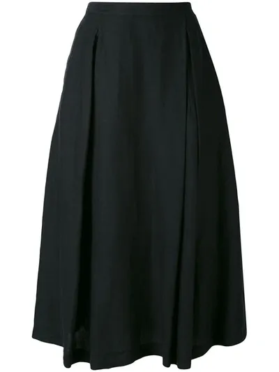 Aspesi Flared Midi Skirt In Black