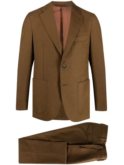 Eleventy Two-piece Tailored Suit In Brown