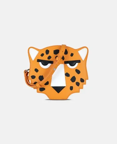 Stella Mccartney Kids Orange Cheetah Shoulder Bag