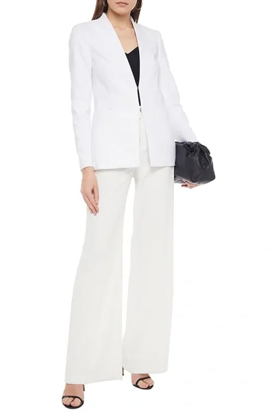 Alice And Olivia Jerri Cotton-blend Blazer In White