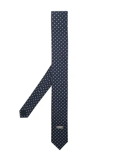 Emporio Armani Kids' Polka Dot Silk Tie In Blue