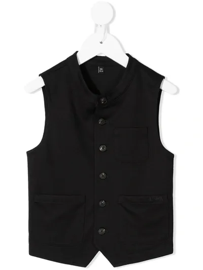 Emporio Armani Kids' Classic Tailored Waistcoat In Blue